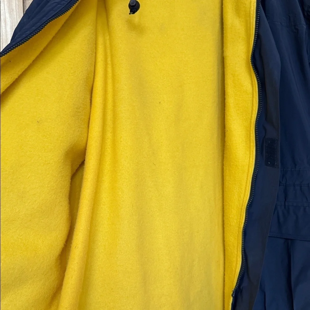 Bimini Bay outfitters Blue fishing Jacket Yellow fleece Interior hood men’s XL - Picture 5 of 10
